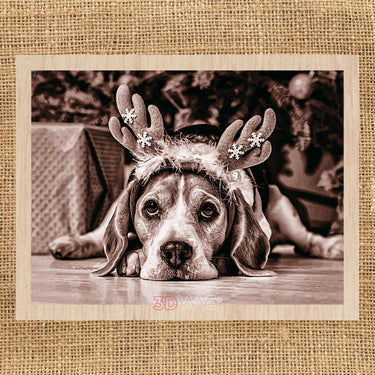 CHRISTMAS DOG pyroprinter & laser-ready file 3DWave.us